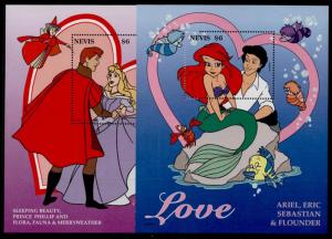 Nevis 975-8 MNH Disney Sweethearts