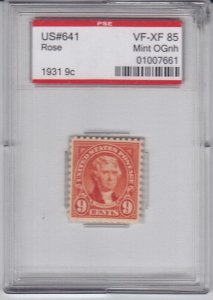 United States 641 Mint OG NH w/PSE GRADED 85 ENCAPSULATED