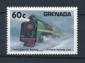 [113371] Grenada 1982 Trans Siberian Railway train From set MNH