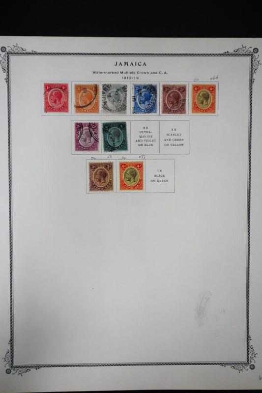 Jamaica 1800s to 1960s Stamp Collection