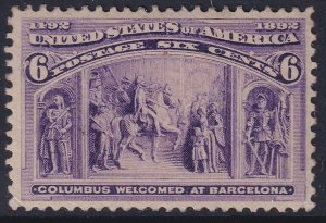 235 U.S. 1893 Columbian Exposition 6¢ issue MLH CV $55.00