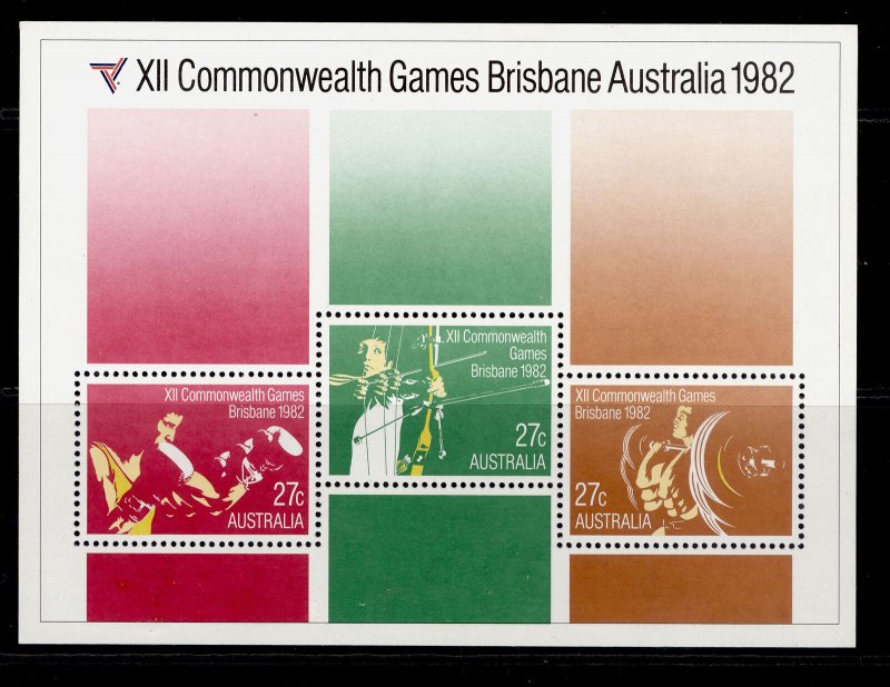 AUSTRALIA QEII SG MS863, 1982 commonwealth games mini sheet, NH MINT. 