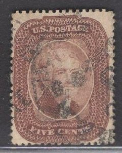 US Stamp #28 5c Red Brown Jefferson Type I USED SCV $1050.00