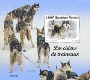 Togo - 2019 Sledge Dog Breeds - Stamp Souvenir Sheet - TG190409b