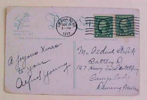 US MIXED #498,490 DEC 1917  OMAHA NEBRASKA on CARD