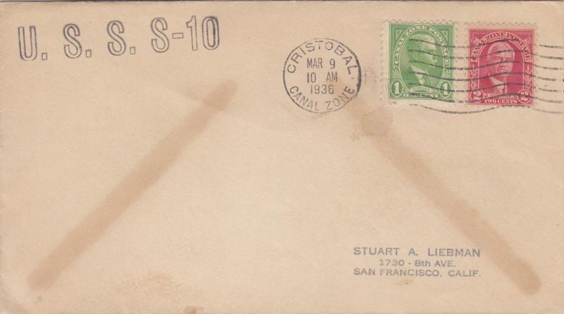 1936, USS S-10, Cristobal, Canal Zone (N4757)