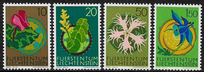 Liechtenstein #481-4 MNH Set - Native Flowers