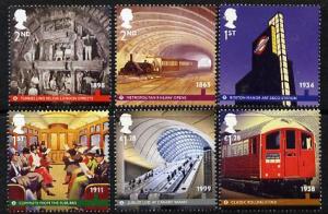 Great Britain 2013 London Underground perf set of 6 value...