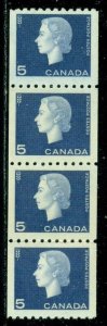 CANADA SCOTT # 409 STRIP OF 4, MINT, OG, NH, GREAT PRICE! (SP}