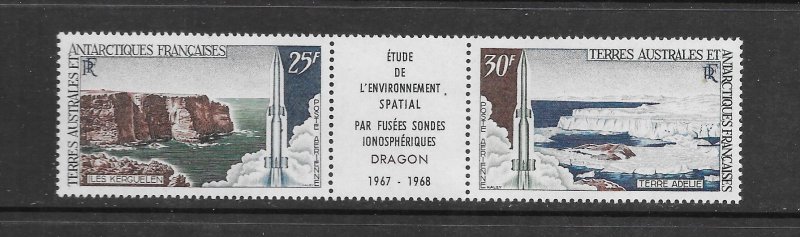 FRENCH SOUTHERN ANTARCTIC TERRITORIES #C16a KERGUELEN ISLAND & ROCKET  MNH