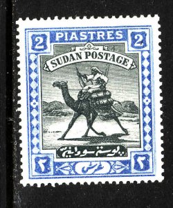 Sudan-Sc #14-unused hinged 2p ultra & blk-1898-Camels-