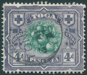 Tonga 1897 4d green & purple Wmk sideways SG45a used