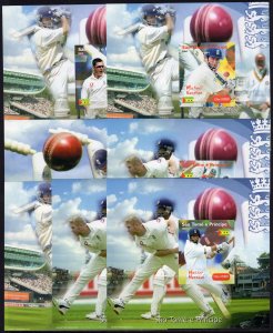 Sao Tome and Principe 2004 FAMOUS CRICKET PLAYERS 7 Souvenir Sheets IMPERFORATED