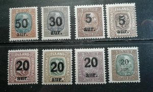 Iceland #130-38 mint hinged e202 7054