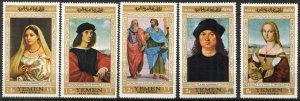 {Y007} Yemen 1968 Art Paintings Raphael set of 5 MNH** Mi.:A751/5 9,00 Eur