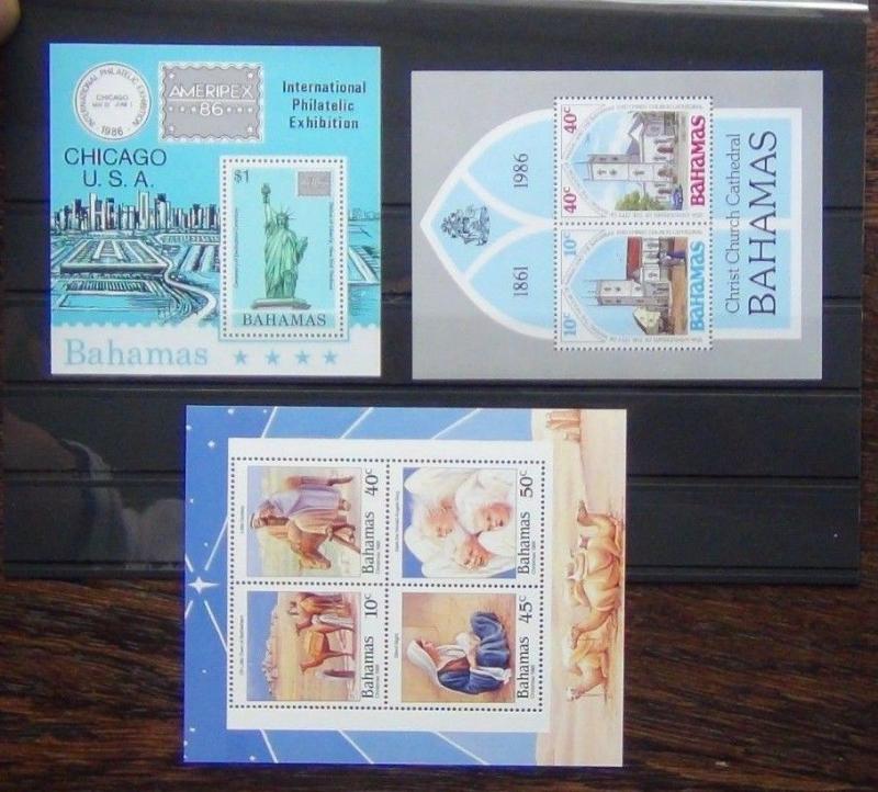 Bahamas 1988 Ameripex 86 Cathedral 1988 Christmas Miniature Sheet MNH