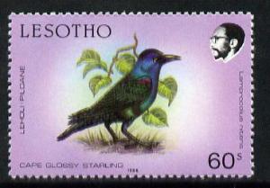 Lesotho 1988 Birds 60s Cape Starling minor colour shift o...