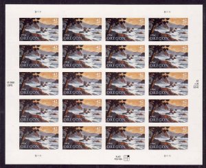 USA-Sc#4376- id12-unused NH sheet-Oregon Statehood-Pacific Coast-2009-