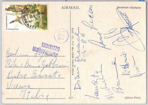 43063 - KENYA -  POSTAL HISTORY -  POSTCARD to ITALY -  FLOWERS Orchids 1986