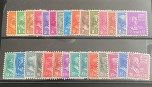 United States #803-31 Mint Never Hinged 1938 Presidential Series