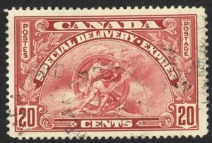 Canada Sc# E6 Used (d) 1935 20c dark carmine Special Delivery