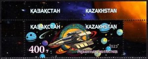 KAZAKHSTAN 2023 Space Fiction. TOP Sheet margin, MNH