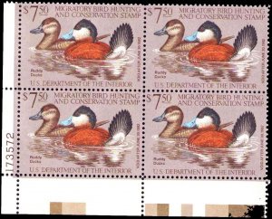 U.S. RW48 1981 Federal Duck Stamp Plate Block MNH/OG Lower Left Position #