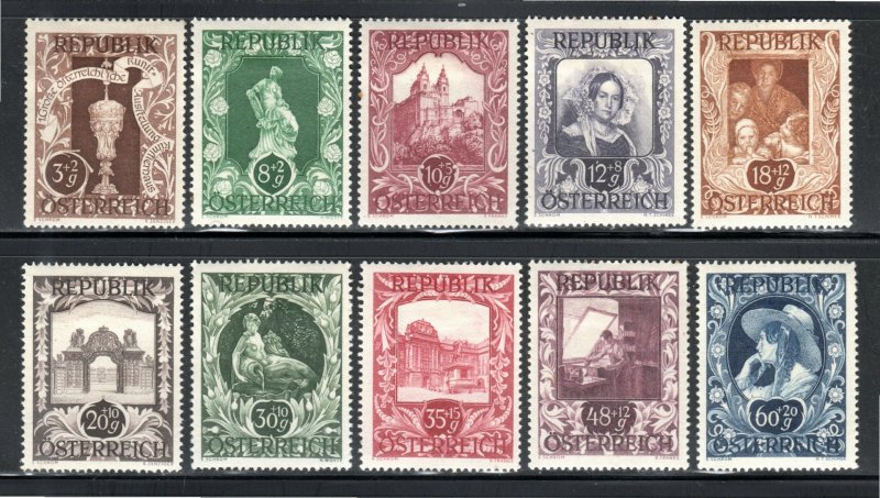 Austria B208-17 - Mint-H - Semi Postal Designs (Cpl) (1947) (cv $4.50)