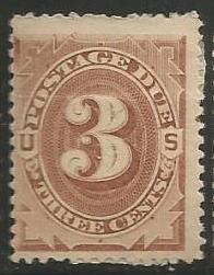 U.S. Scott #J3 Postage Due Stamp - Mint Single