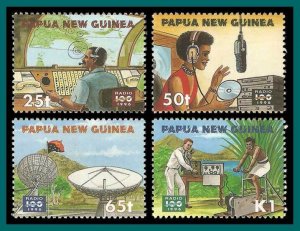 Papua New Guinea 1996 Centenary of Radio, MNH #902-905,SG789-SG792