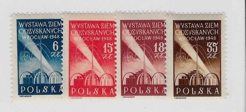 POLAND Sc 426-9 NH issue of 1948