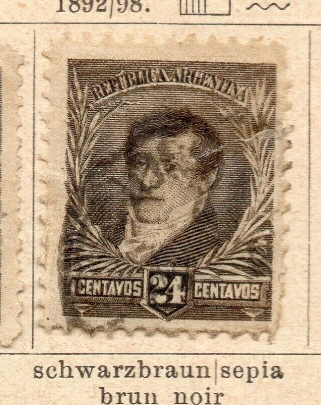 Argentina 1892-98 Early Issue Fine Used 24c. NW-11752