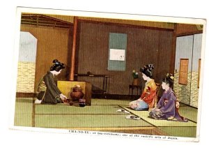JAPAN  1934 PICTURE CARD SHOWS CHA-NO-YU TEA CEREMONY TO USA