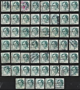 SC#1857 17¢ Great Americans: Rachel Carson Single (1981) Used Lot of 53