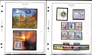 New Zealand Stamp Collection on 12 Minkus Specialty Pages Mint NH, 1993-1994