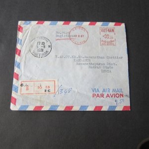 Vietnam 1961 Registered cover to IndiaOurStock#42785