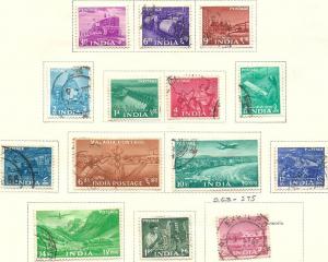 India #254-264,269 (U) CV $5.20