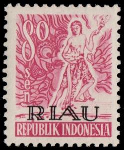 ✔️ INDONESIA 1954 - KSATRIA RIAU OVERPRINT - SC. 15 ** MNH OG  [IDR015]