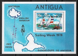 1978 Barbuda 344 Sailing Week MNH S/S