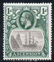 Ascension 1924-33 KG5 Badge 1d grey & deep blue-green...