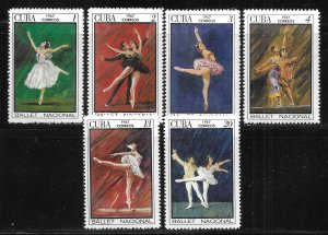 Cuba 1232-1237 National Ballet set MNH