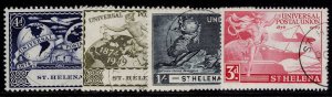 ST. HELENA GVI SG145-148, 1949 ANNIVERSARY of UPU set, VFU.