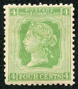 Prince Edward Is  SG39 1872 4c Yellow Green M/M Cat 12 pounds