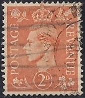 Great Britain #261 2P King George 6, used EGRADED XF 88 XXF