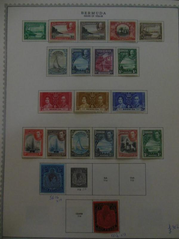 BERMUDA : Beautiful Very Fine, Mint collection on album pages. SG Cat £996.00