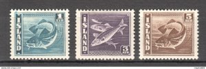 Sp659 1939 Iceland Marine Life Michel #208-10B 16 Euro 3St Lh