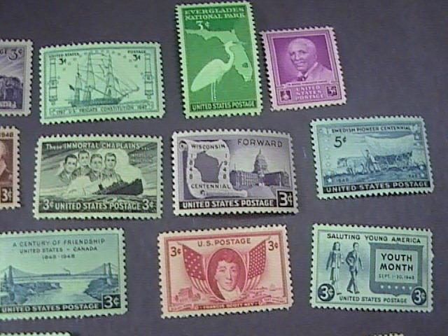 U.S.# 949-978-MINT NEVER/HINGED-30 STAMPS--1947-48