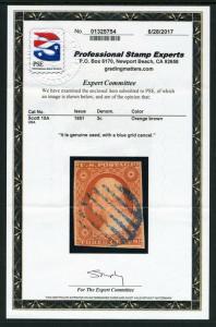 #10A 3c Washington 1851 issue with - PSE CERTIFICATE