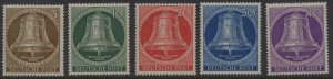 GERMANY-BERLIN 1953 SC. #9N94-8 5PF BROWN TO 40PF VIOLET BELL USED CAT $37.50