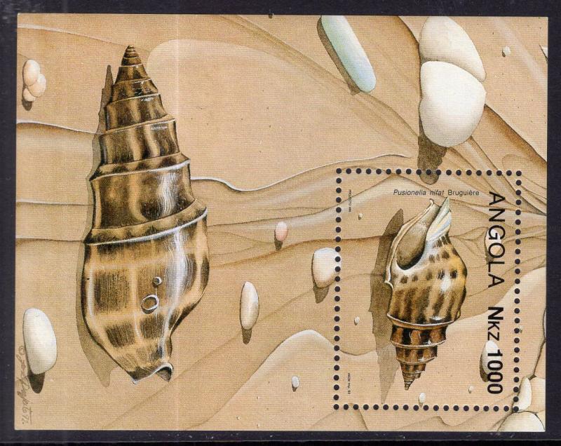 Angola 867 Seashells Souvenir Sheet MNH VF